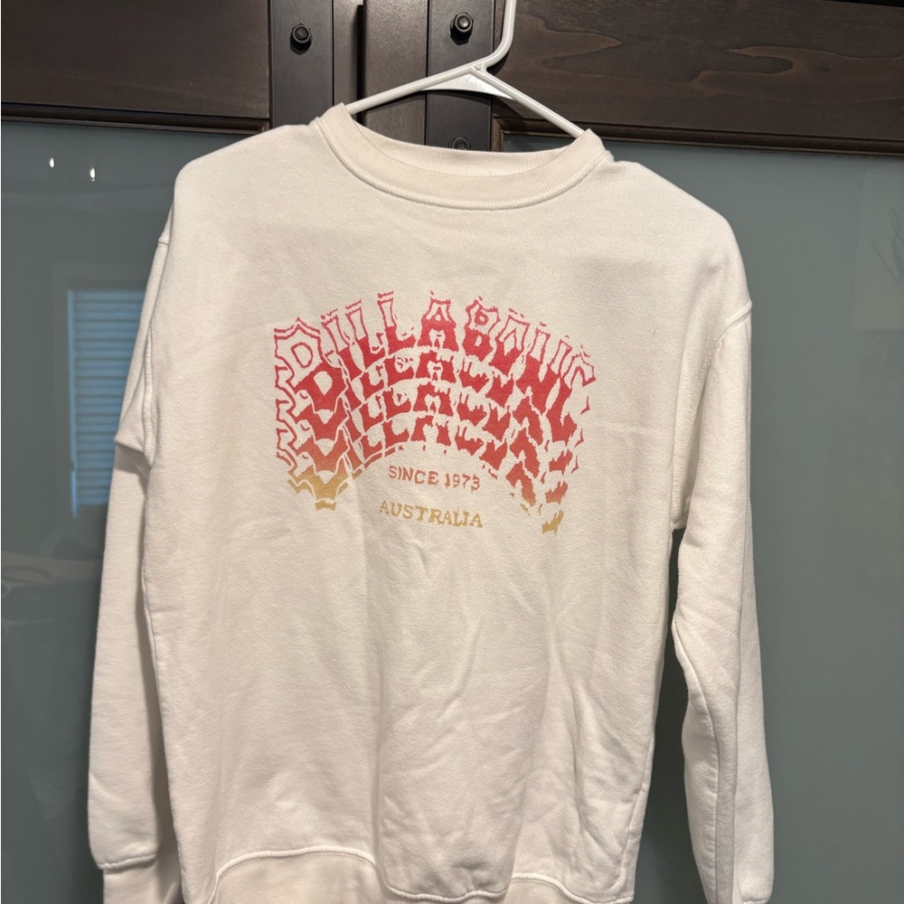 Billabong Cream Sweatshirt with Red Graphic